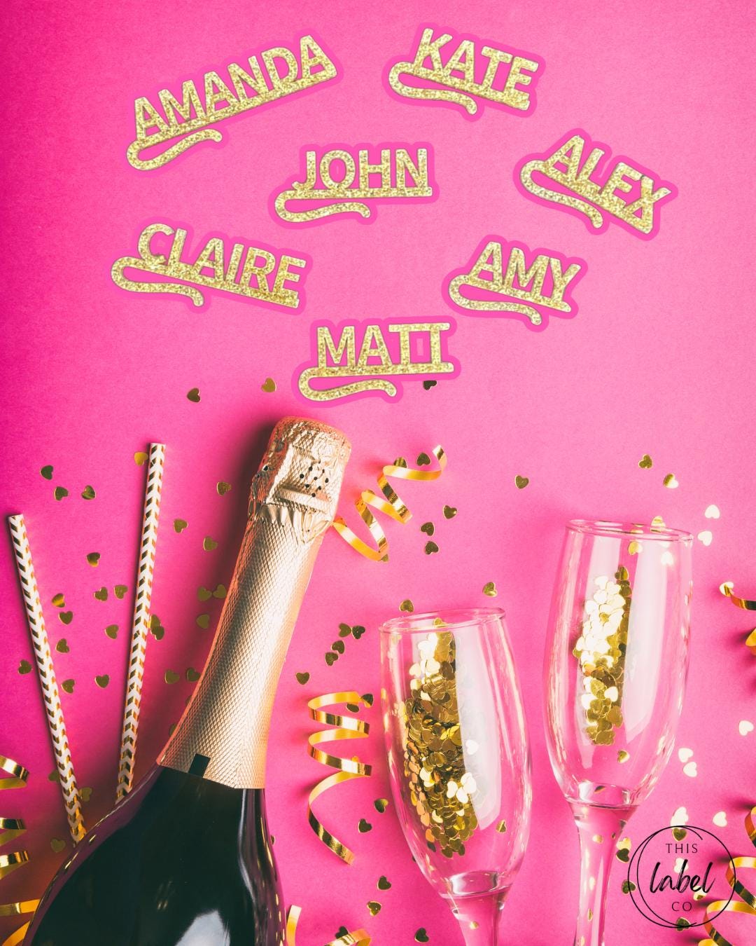 Acrylic Drink Clips | Party Favours | Wedding Place Holders | Party Drink Clips | Custom Place Holders