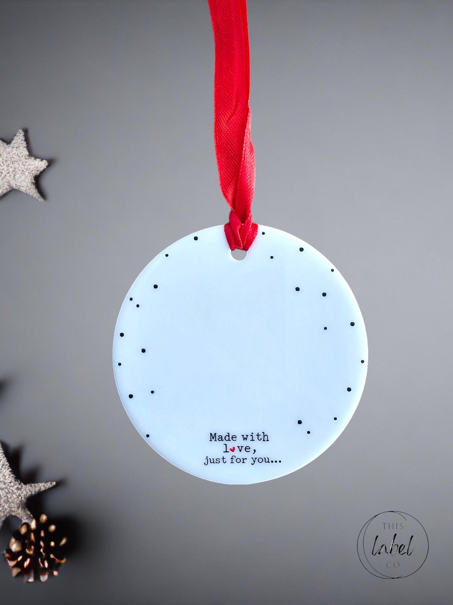 Porcelain Christmas Ornament - Personalised | Custom Christmas Ornament | Stunning Ornament