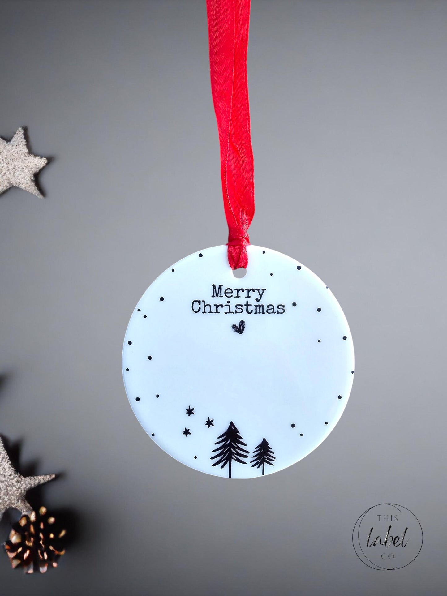 Porcelain Christmas Ornament - Personalised | Custom Christmas Ornament | Stunning Ornament