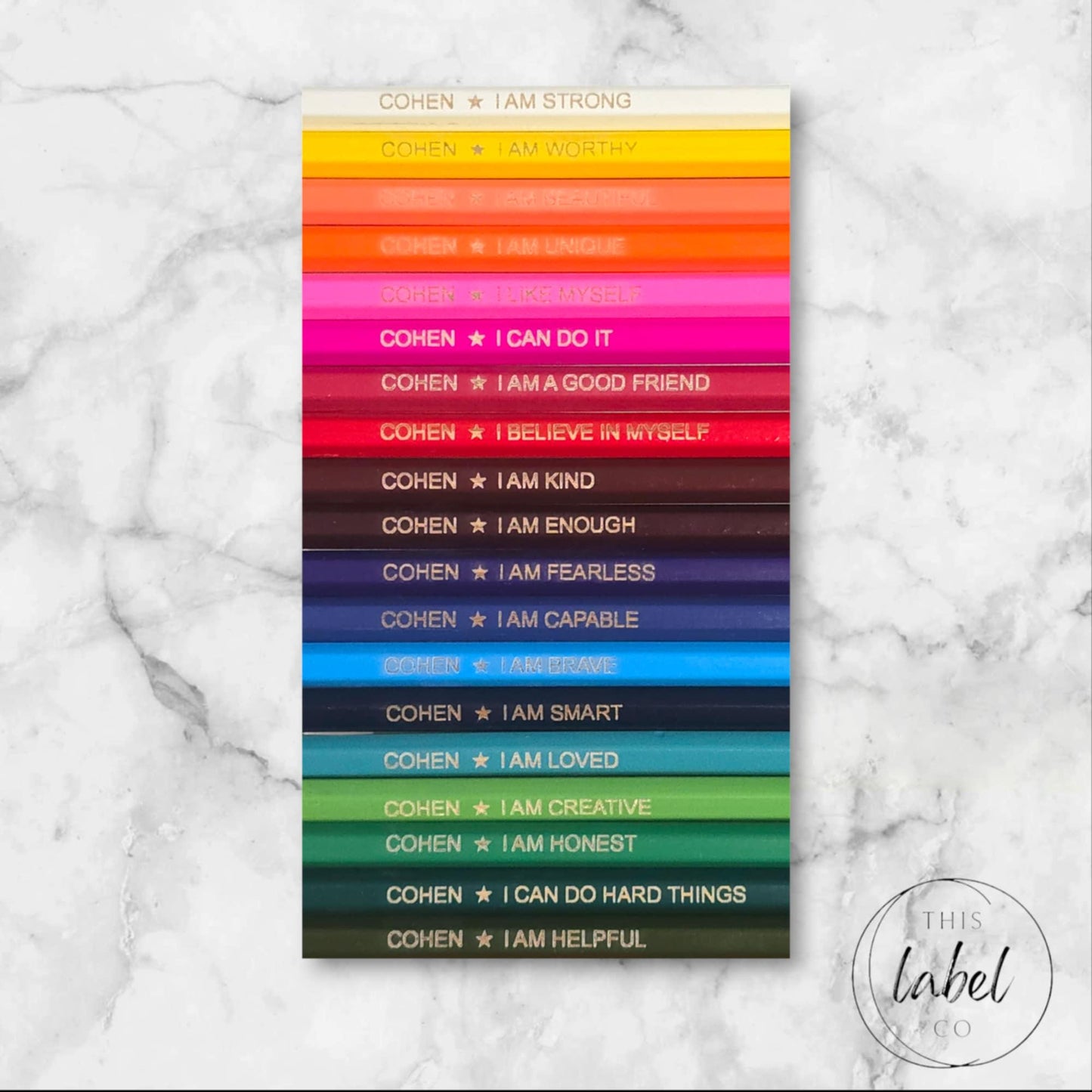 Affirmation Personalised Pencil Packs