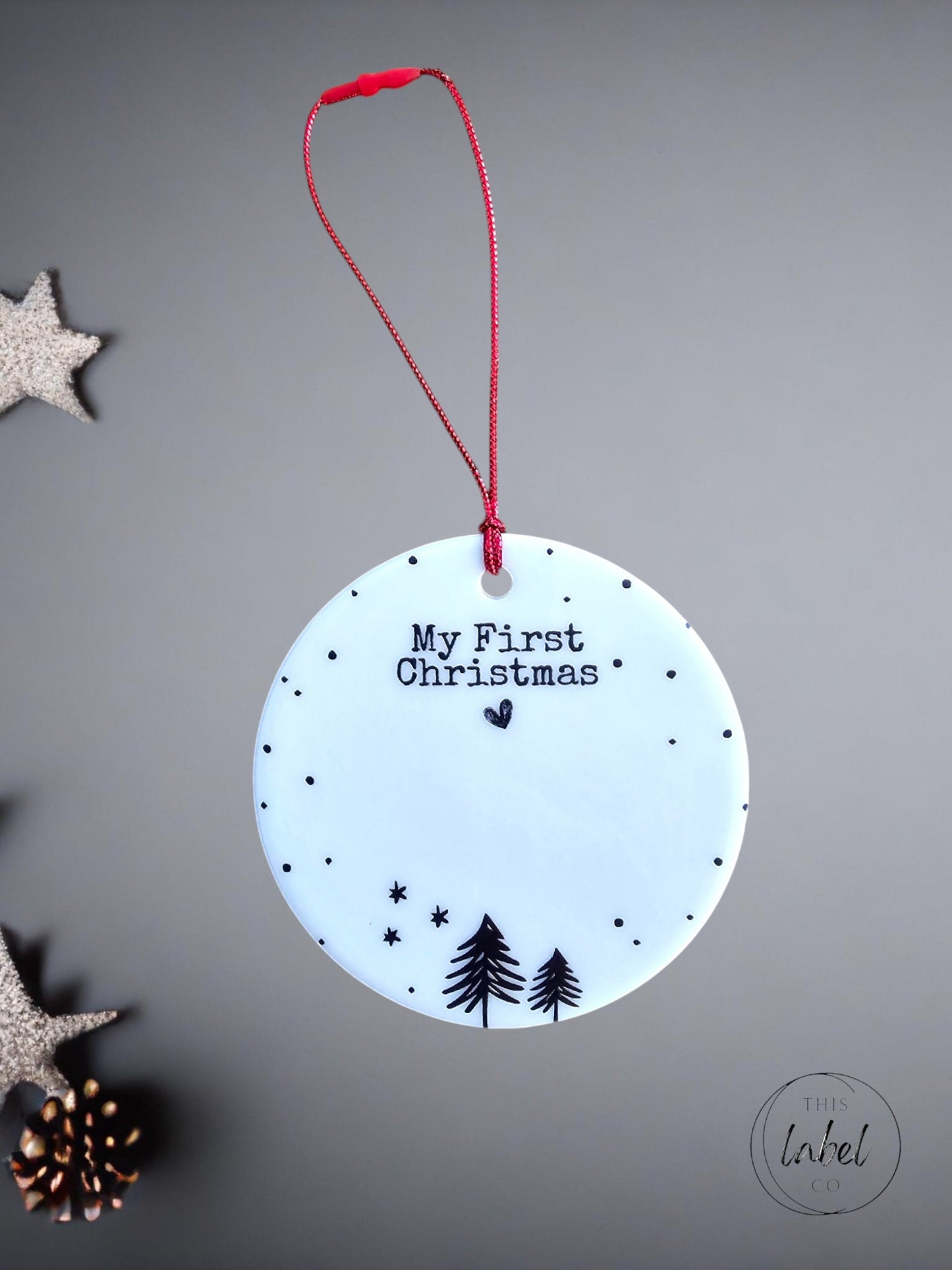 Porcelain Christmas Ornament - Personalised | Custom Christmas Ornament | Stunning Ornament