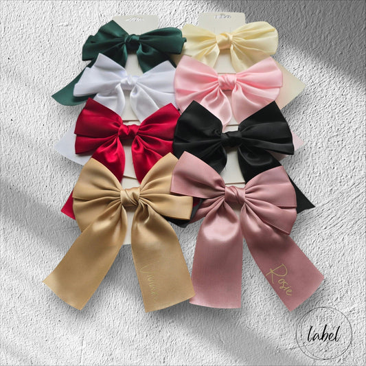 Satin Ribbon Bow Hair Clip | Custom Bow Hair Clip | Hair Bow | Custom Hair Accessories | Pre Order for End of Oct Delivery