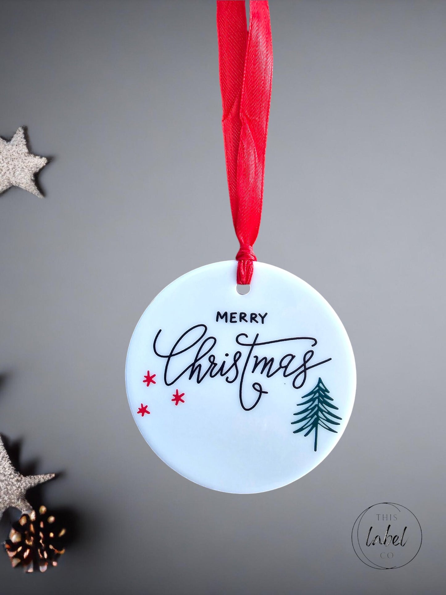 Porcelain Christmas Ornament - Personalised | Custom Christmas Ornament | Stunning Ornament