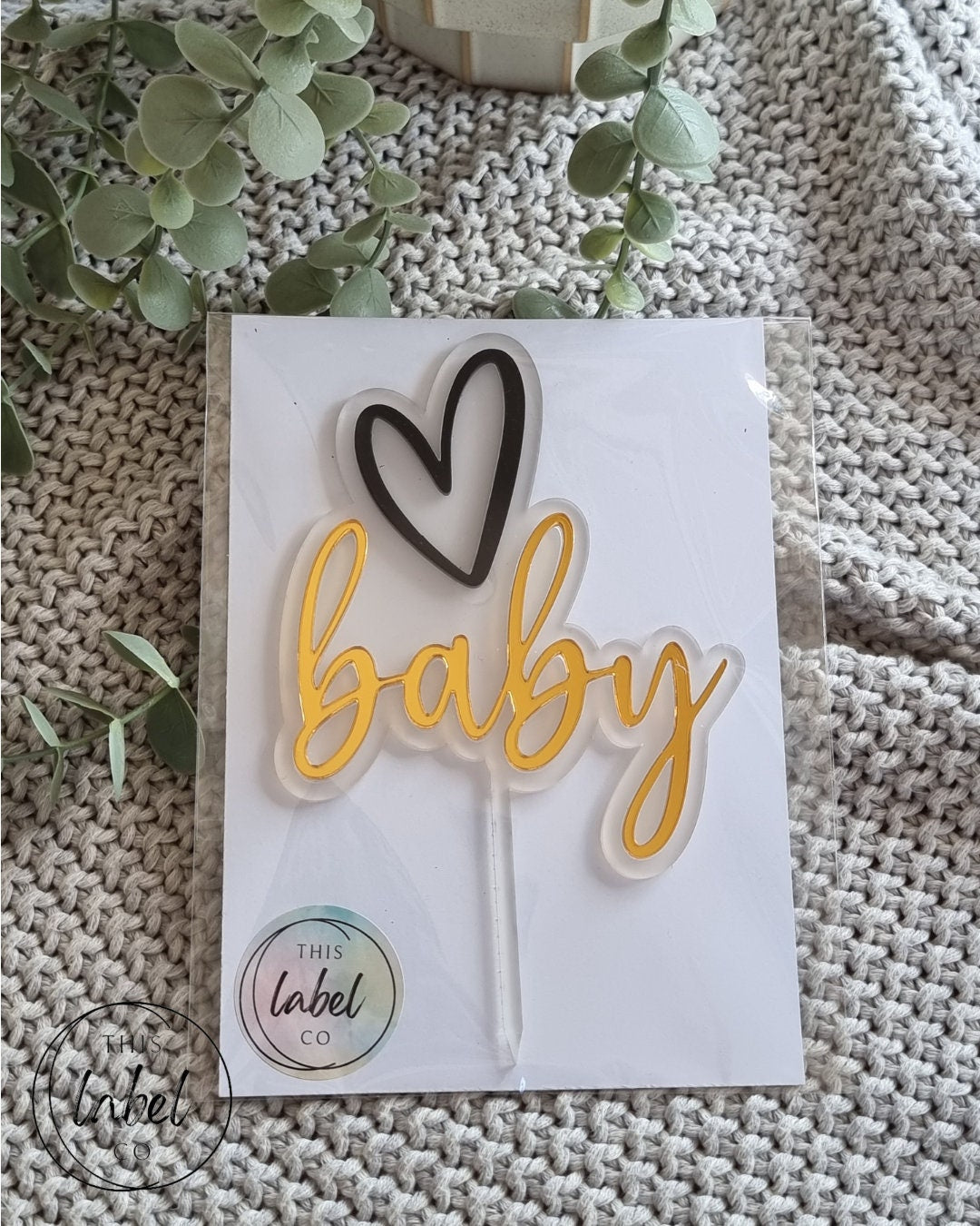 Acrylic Cake Topper | Baby Shower Cake Topper | Baby Shower | Baby Cake
