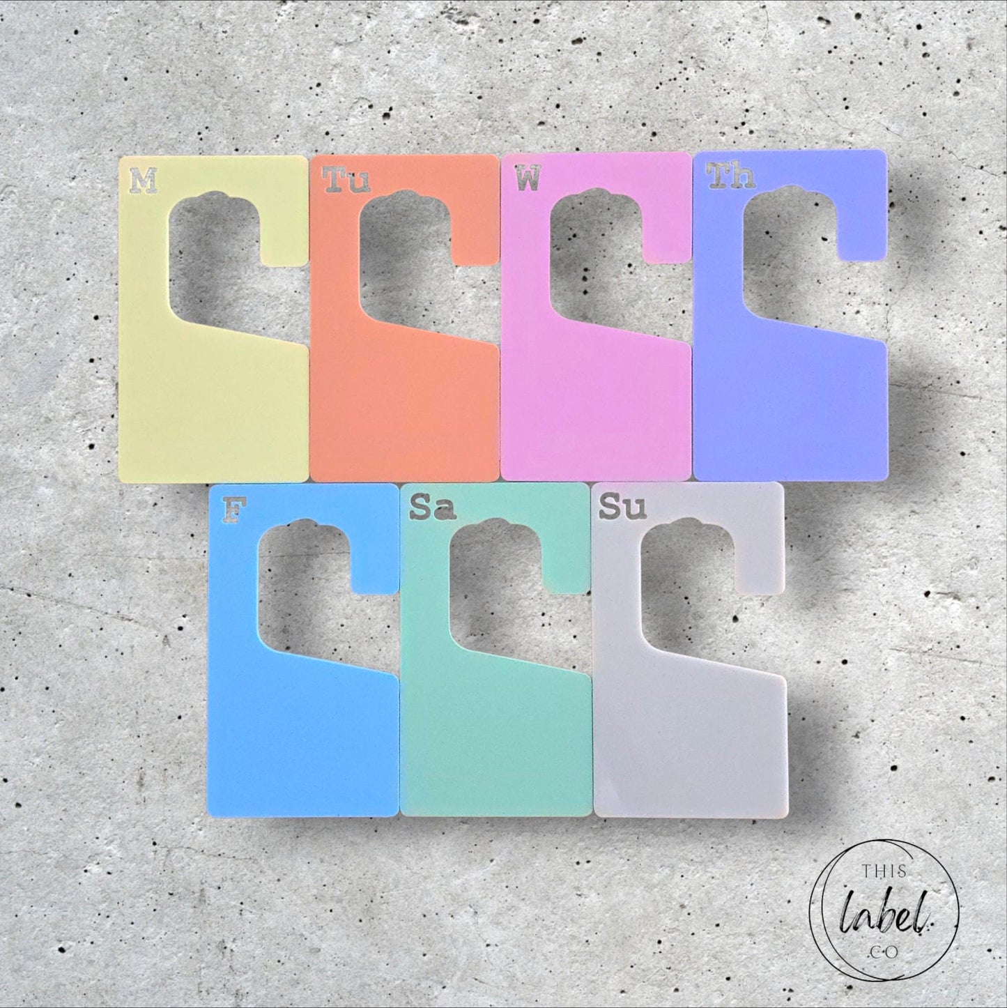 Day of the Week Clothing Dividers | Kids Closet Dividers | Adult Clothing Dividers | Closet Organisation | Wardrobe Organisation