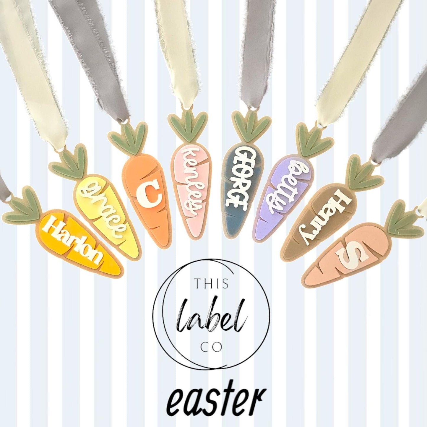 Easter Carrot Tags | Easte Gift Tag | Custom Easter Gift Tag