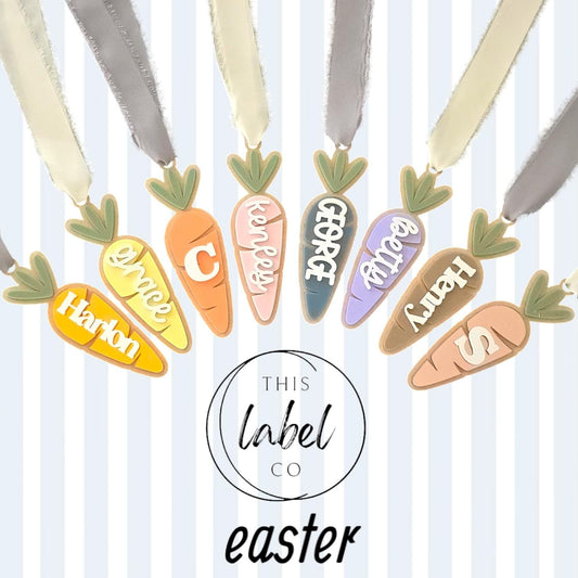 Easter Carrot Tags | Easte Gift Tag | Custom Easter Gift Tag