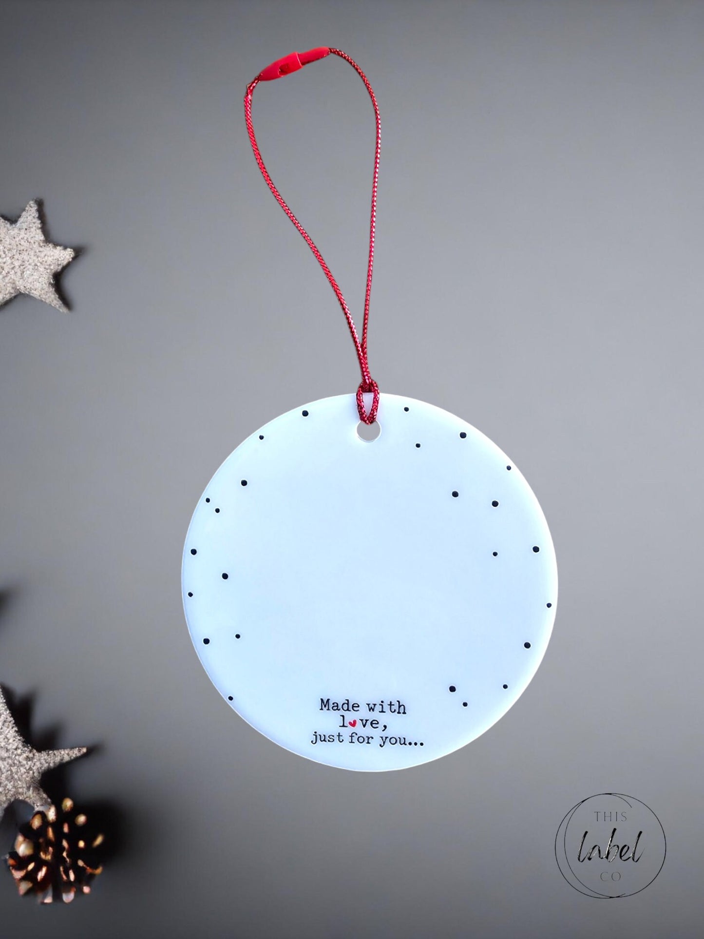 Porcelain Christmas Ornament - Personalised | Custom Christmas Ornament | Stunning Ornament
