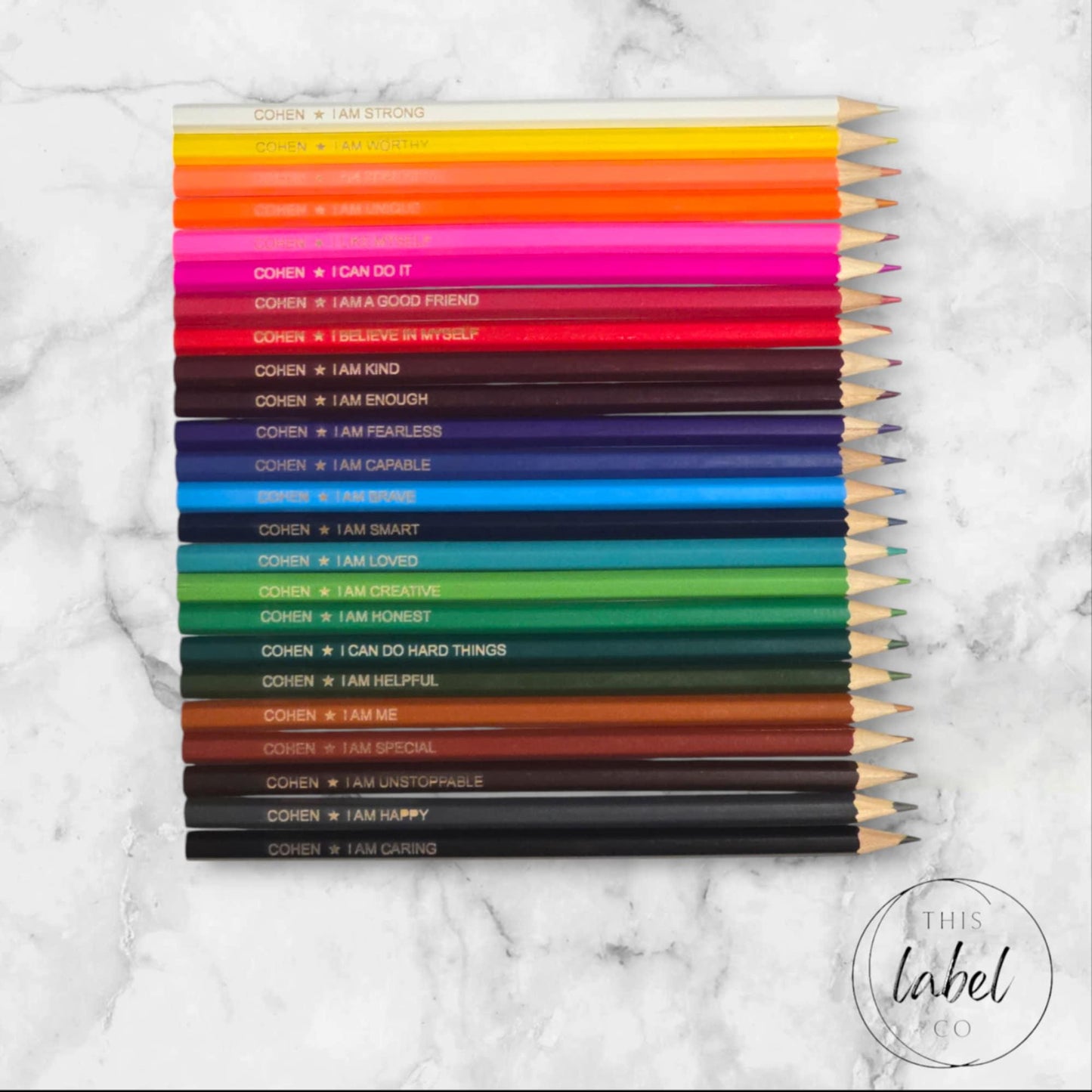 Affirmation Personalised Pencil Packs