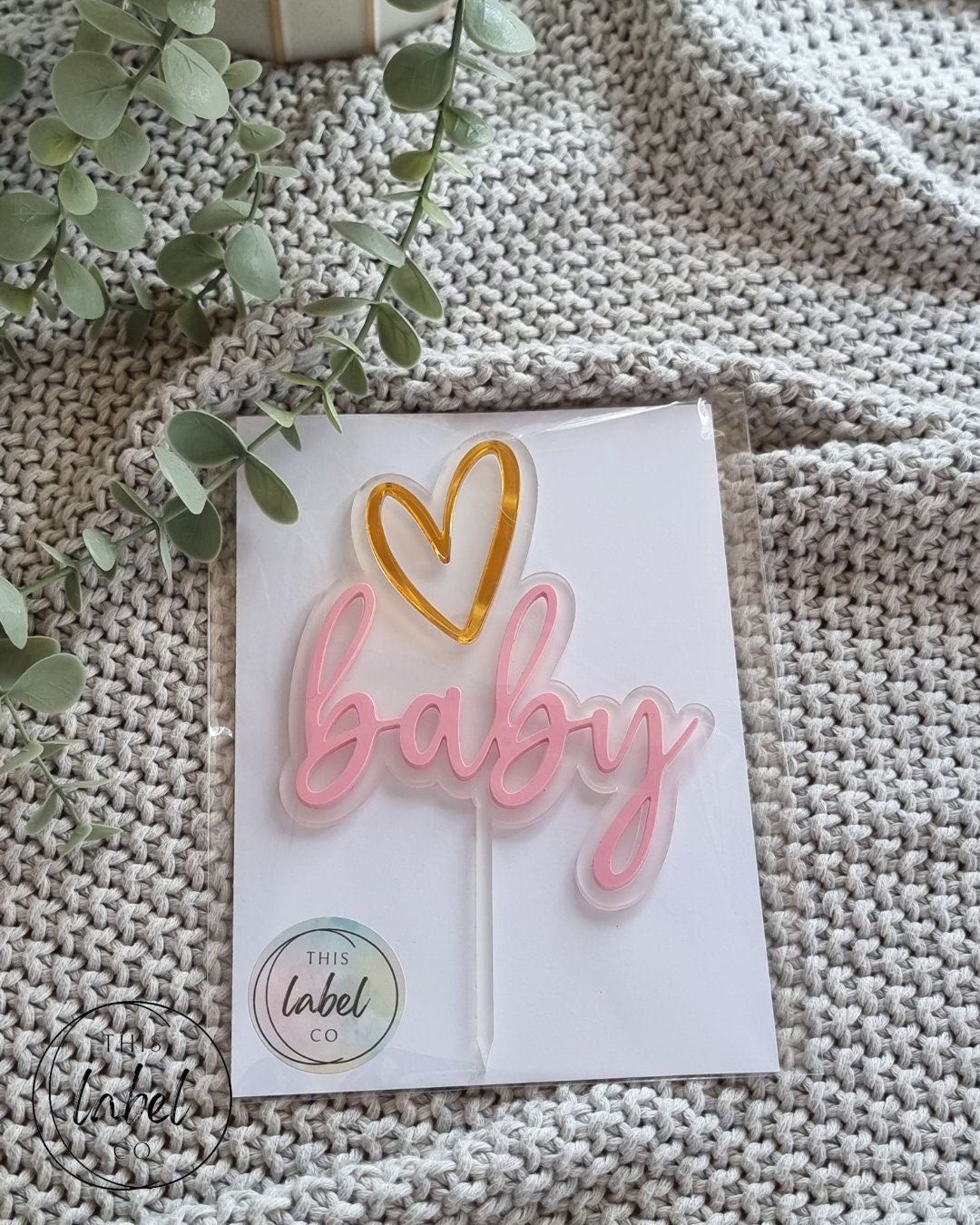 Acrylic Cake Topper | Baby Shower Cake Topper | Baby Shower | Baby Cake