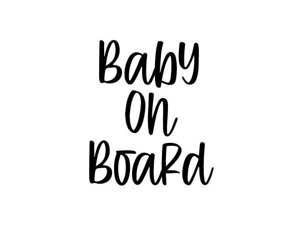 Baby On Board Decals -Large