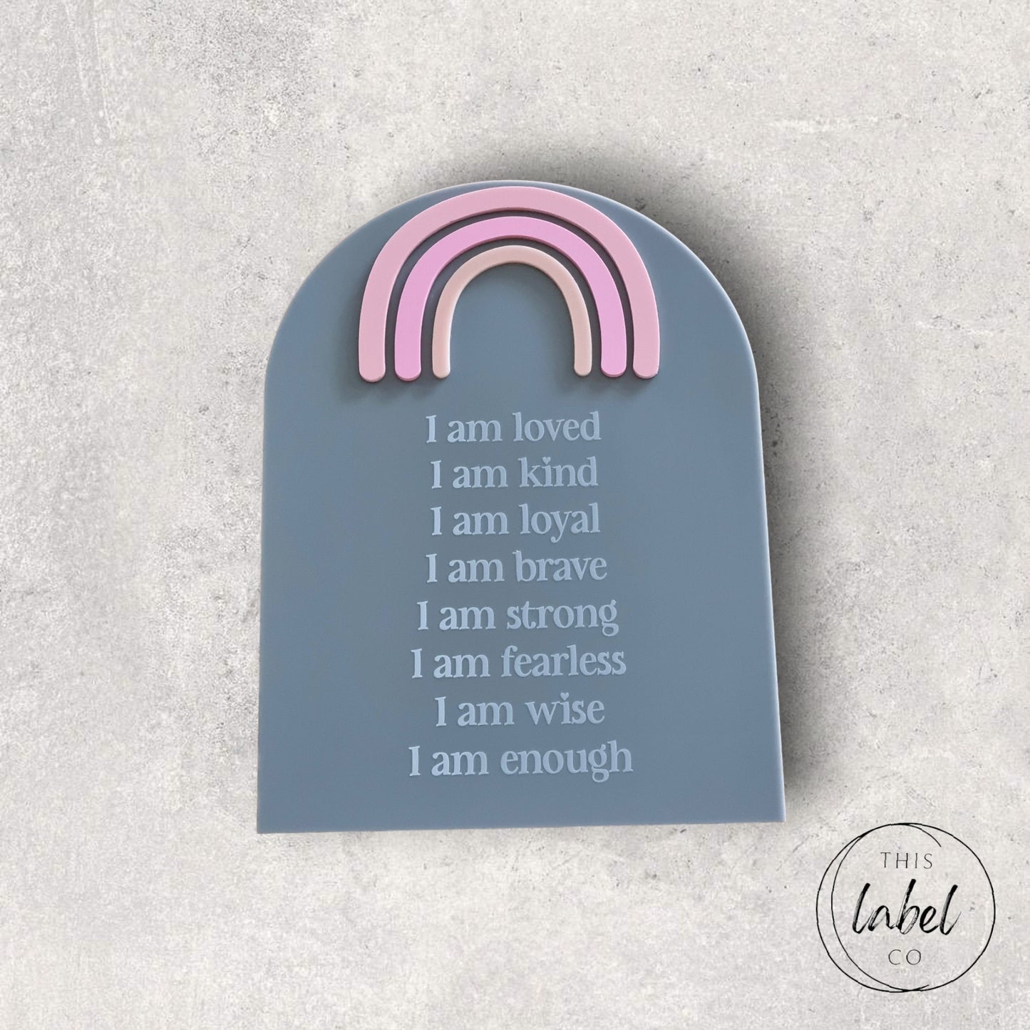 Affirmation Boards Rainbow | Daily Affirmation Boards |Kids Room Affirmations