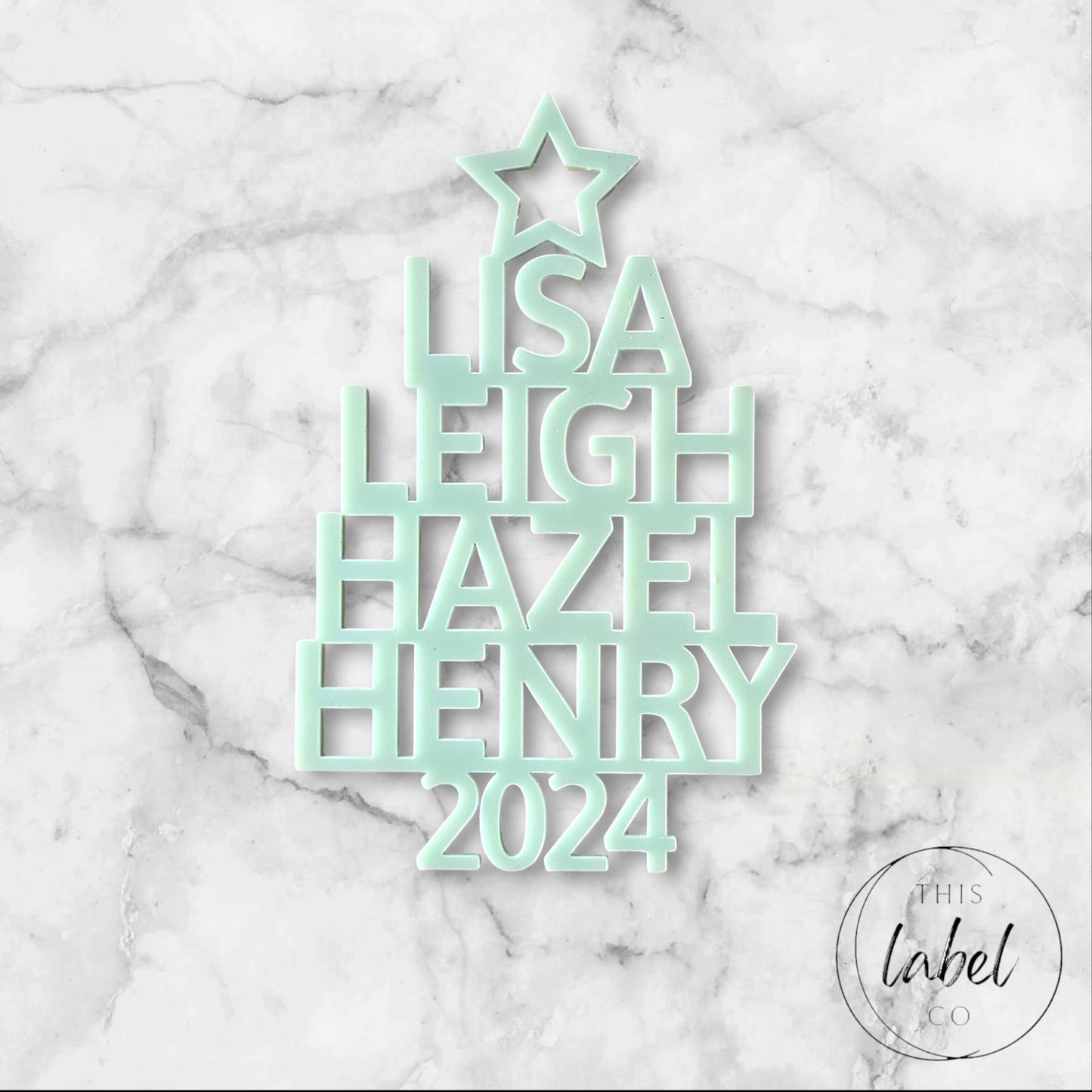 Family Names Christmas Ornament | Custom Family Tree Decoration | Family Tree
