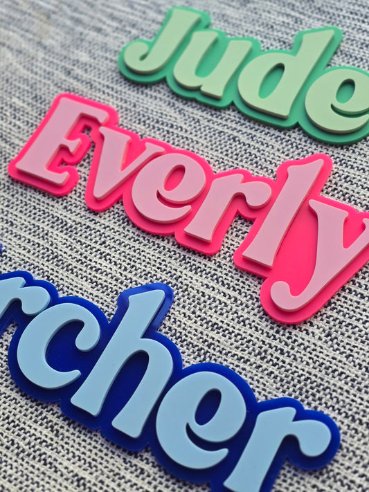 Double Layer Acrylic Name Sign