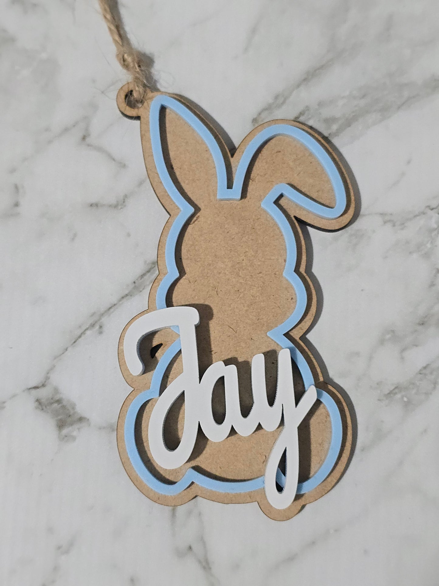Personalized Easter Bunny Wood & Acrylic Tags