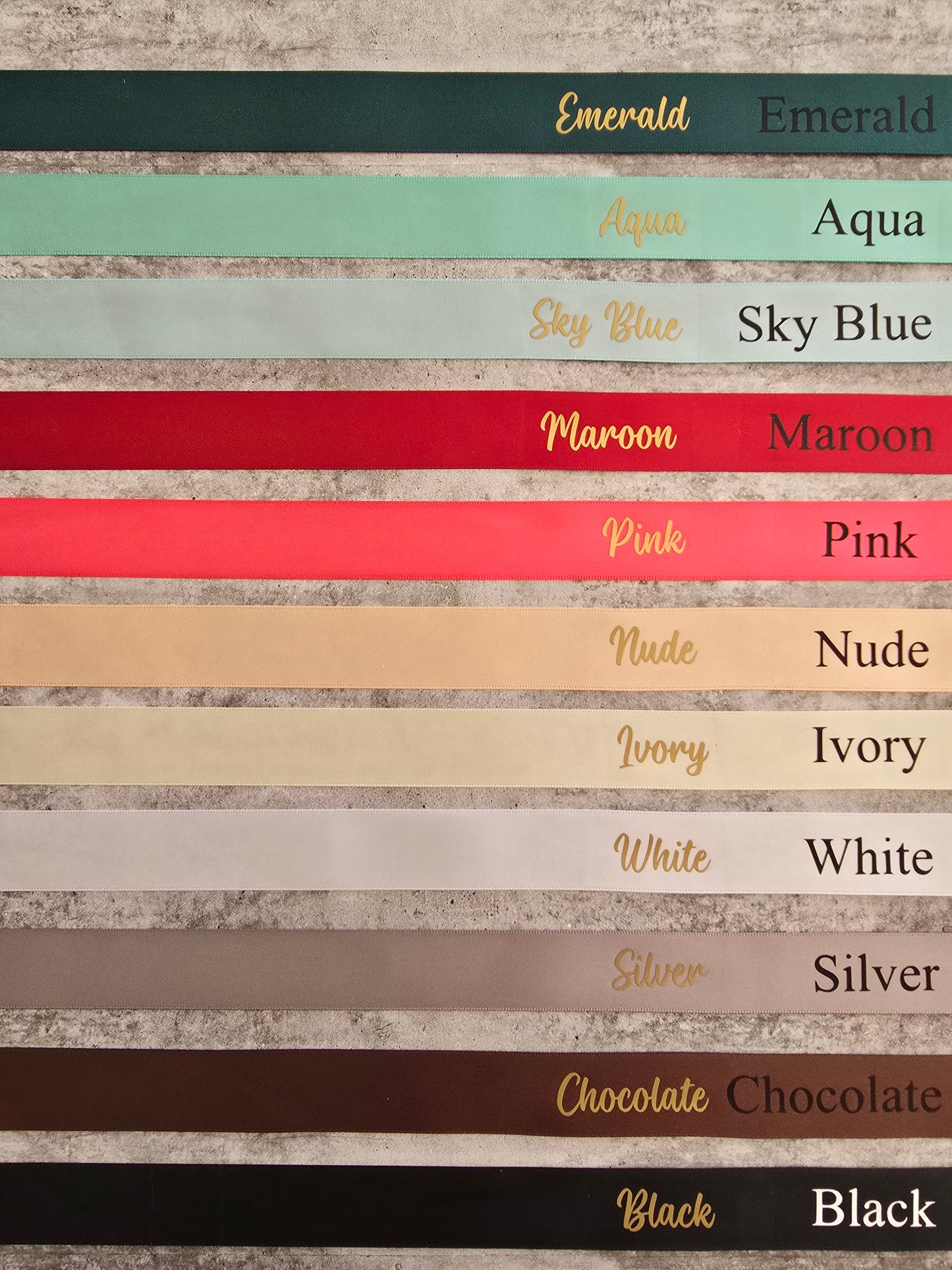 Personalized Satin Ribbon Name Tags | Custom Wine Glass Place Setting Bows