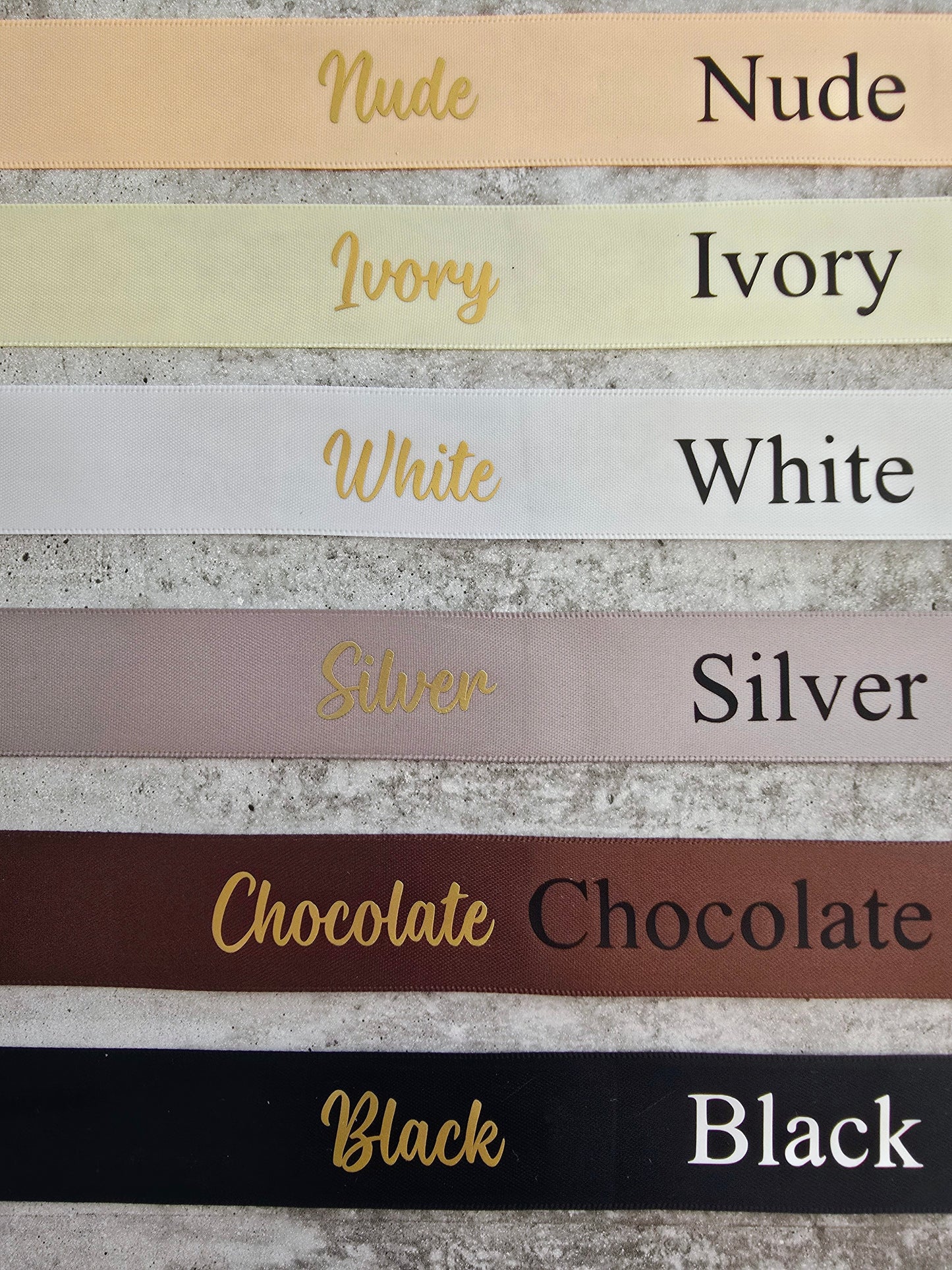 Personalized Satin Ribbon Name Tags | Custom Wine Glass Place Setting Bows