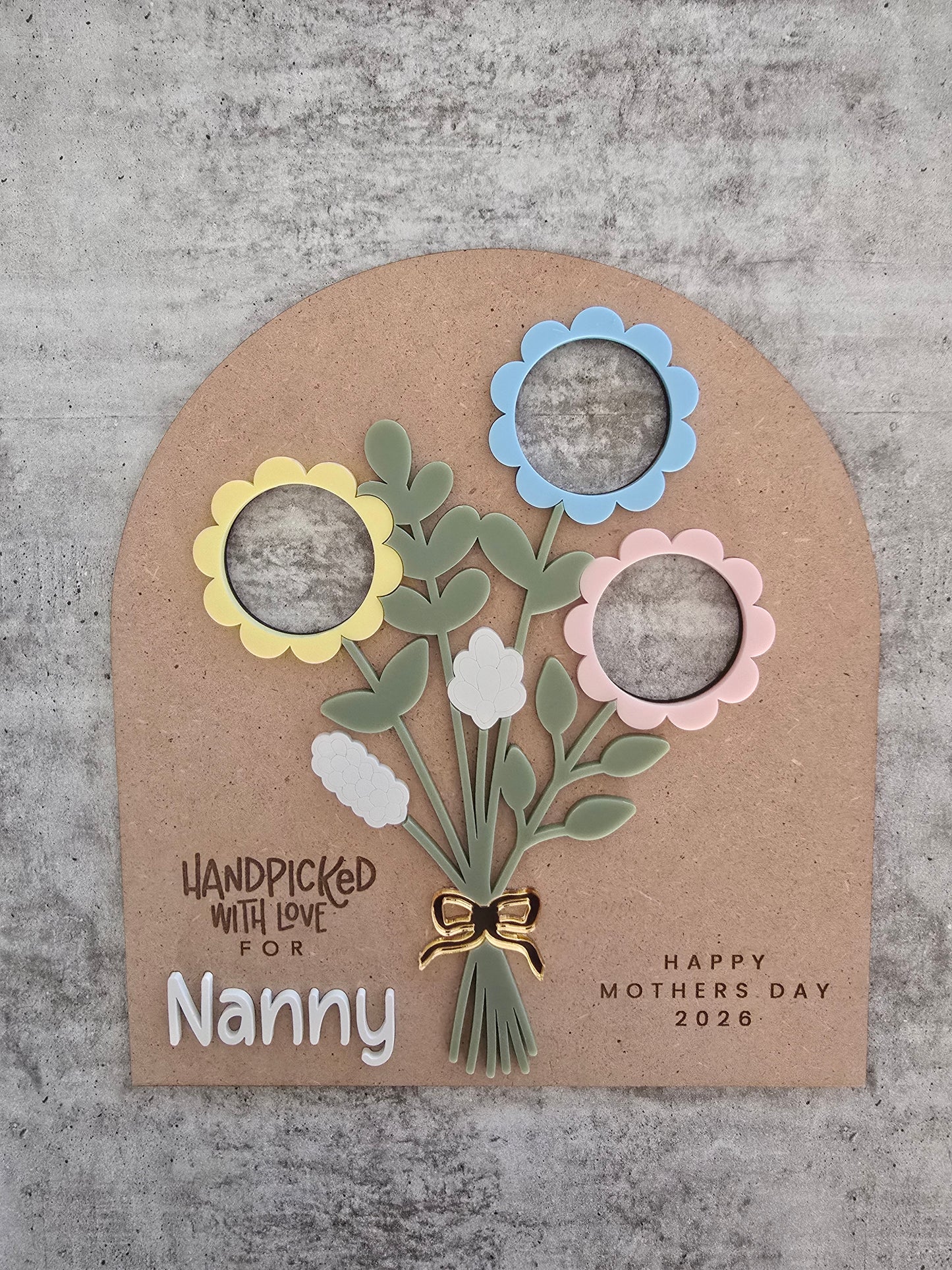 Mothers Day Photo Sign - Customisable up to 4 photos