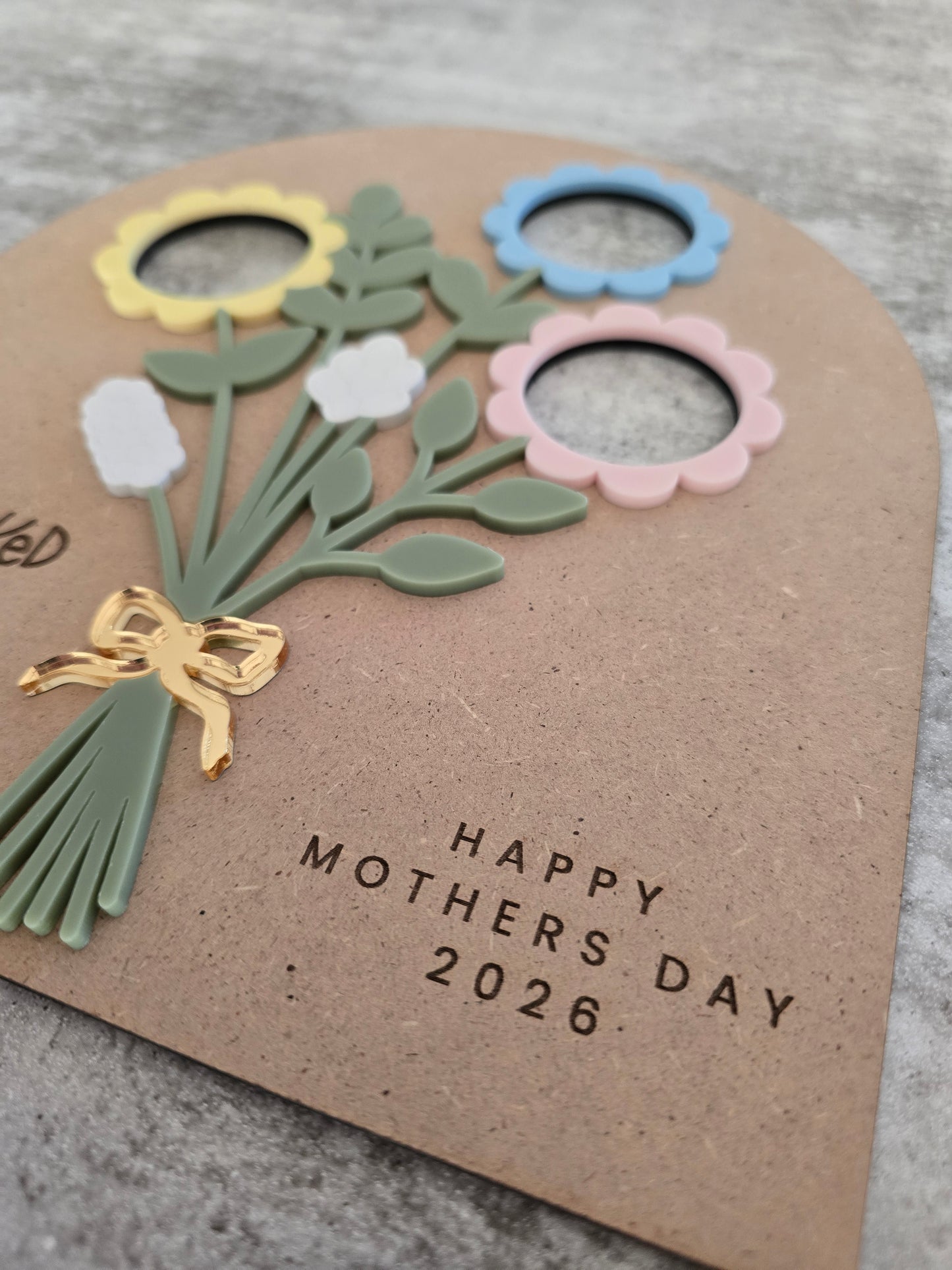 Mothers Day Photo Sign - Customisable up to 4 photos