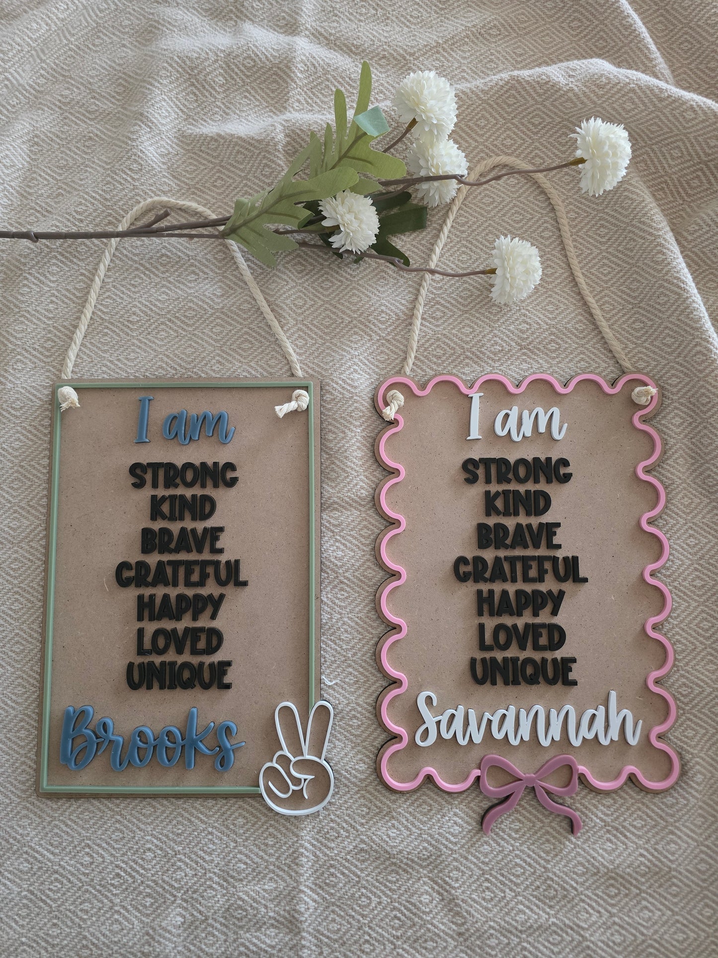 Personalized Kids Affirmation Board | Custom Name Acrylic & MDF Wall Decor