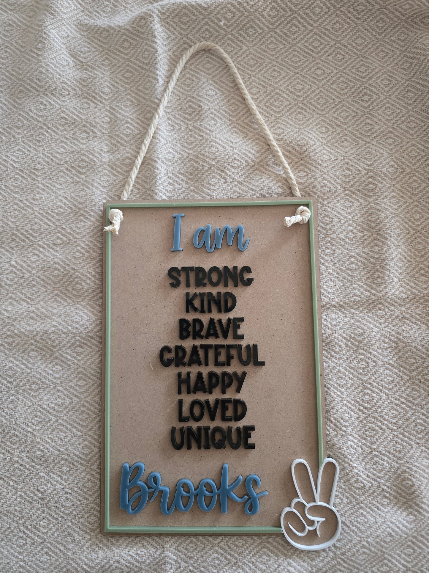Personalized Kids Affirmation Board | Custom Name Acrylic & MDF Wall Decor