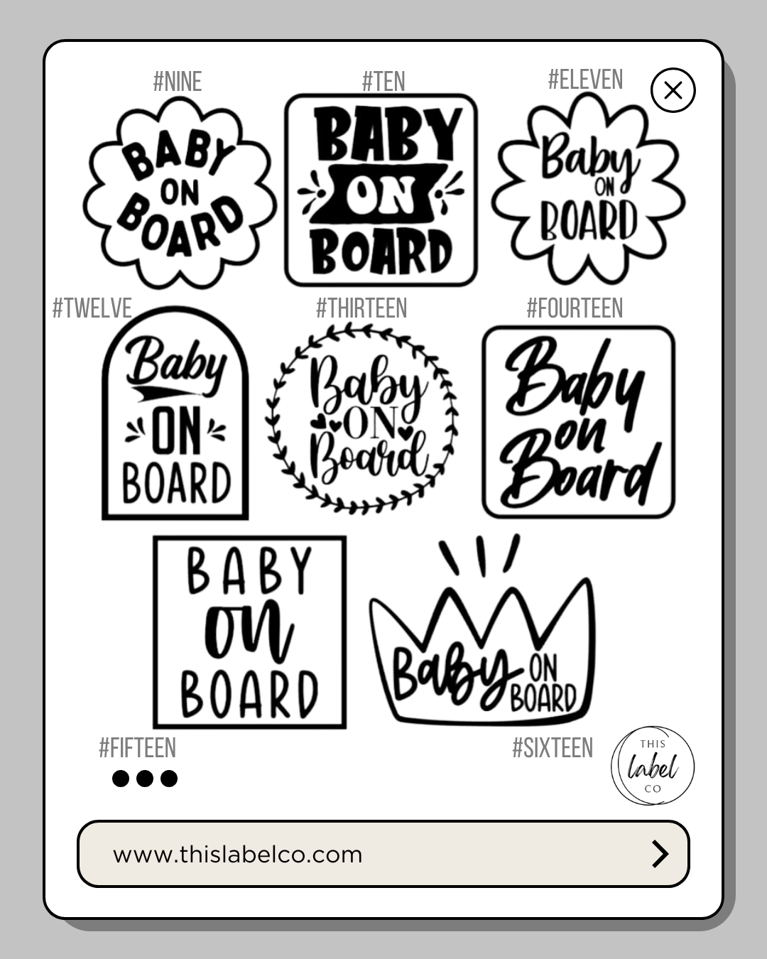 Baby On Board Decals