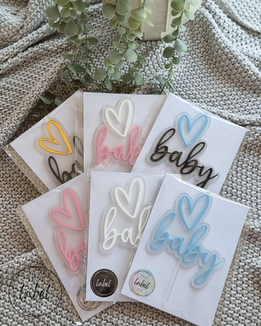Acrylic Cake Topper | Baby Shower Cake Topper | Baby Shower | Baby Cake