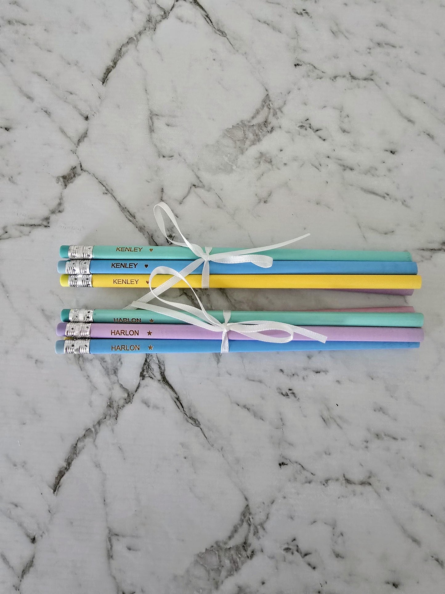 5 x Pastel Personalised HB Pencils | Customised Pencils | School Pencils | Named Pencils | Add on gift