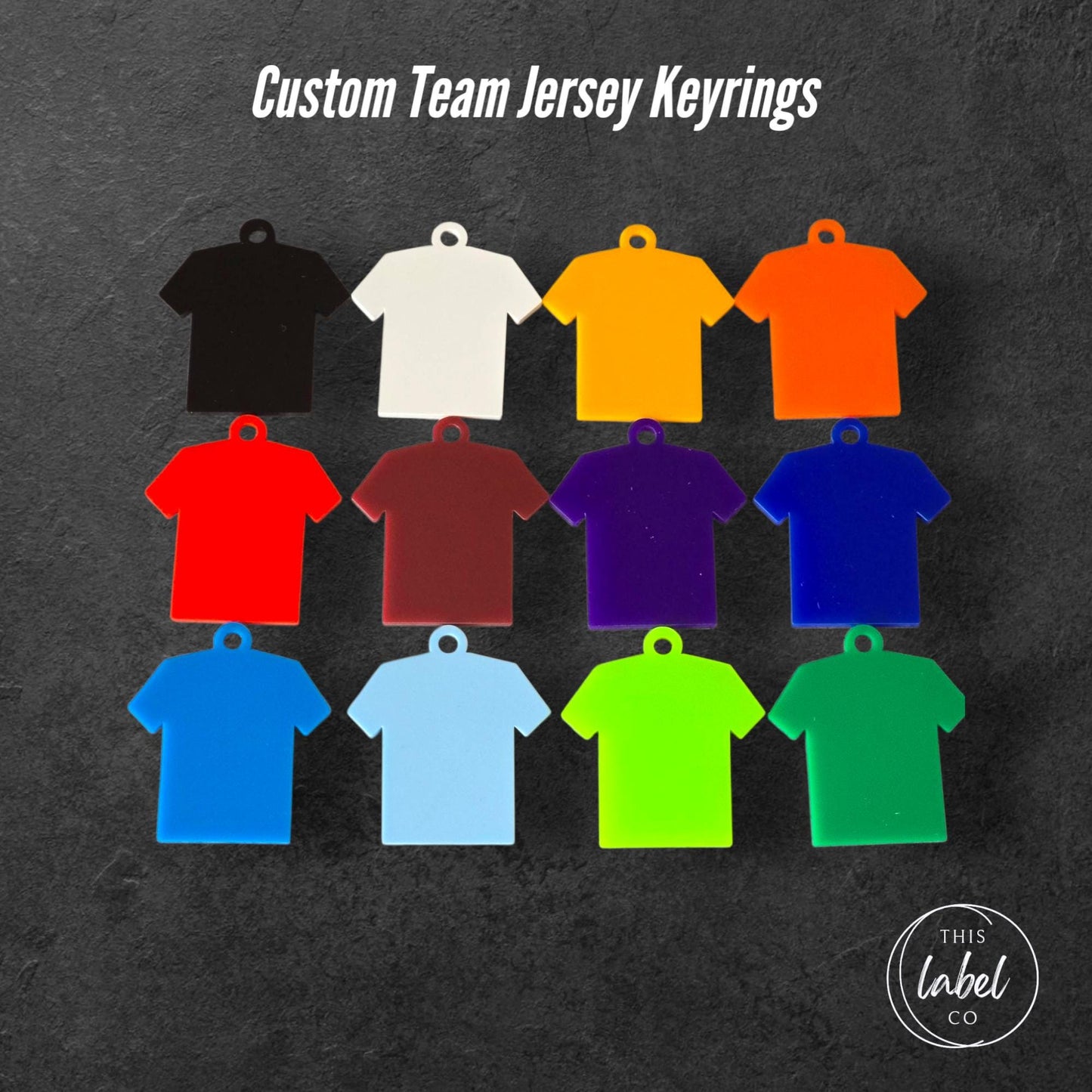 Custom Team Sports Jersey Keyrings | Sports Team Gifts | Jersey Keyrings