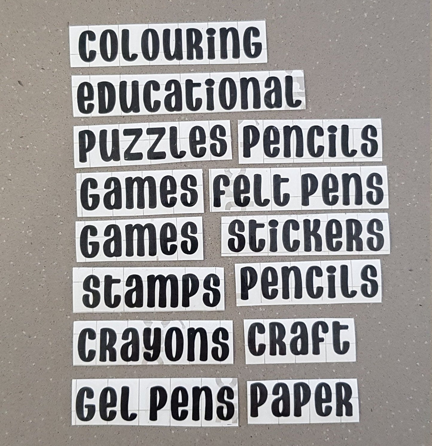 Custom Pantry/Laundry/Linen Closet Labels - Large