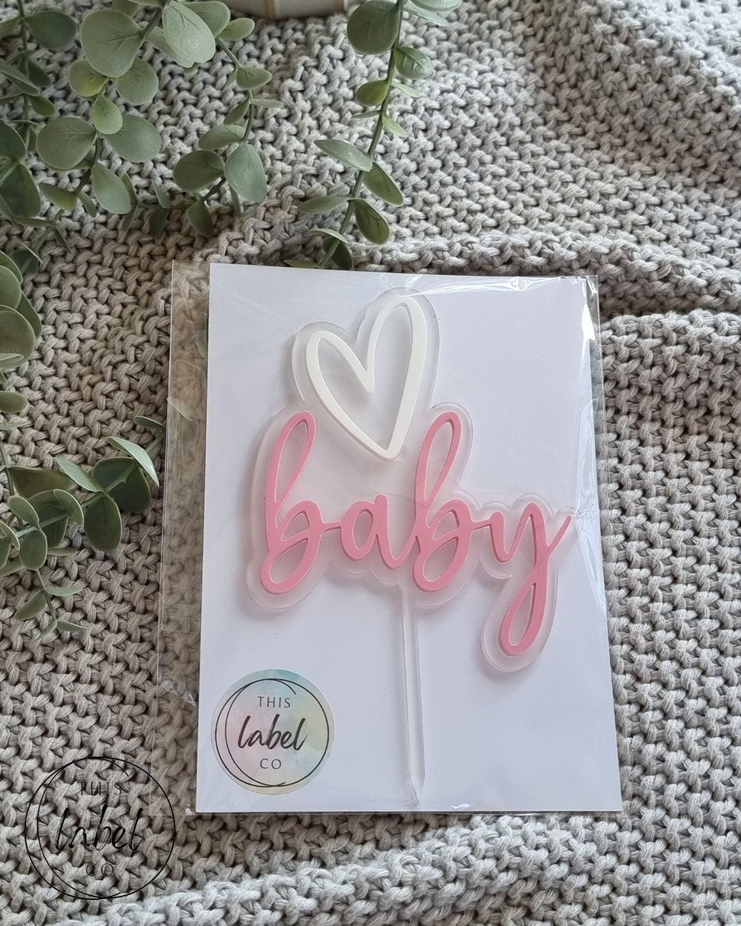Acrylic Cake Topper | Baby Shower Cake Topper | Baby Shower | Baby Cake