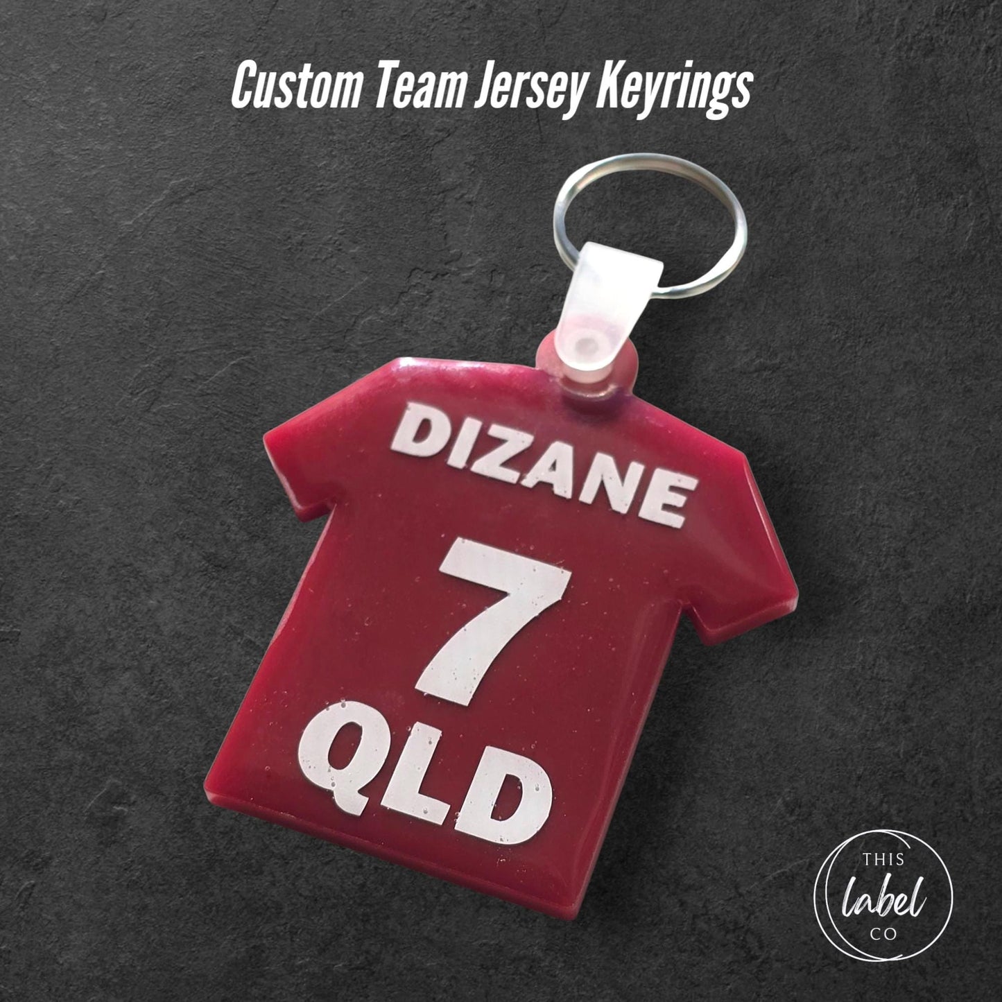 Custom Team Sports Jersey Keyrings | Sports Team Gifts | Jersey Keyrings