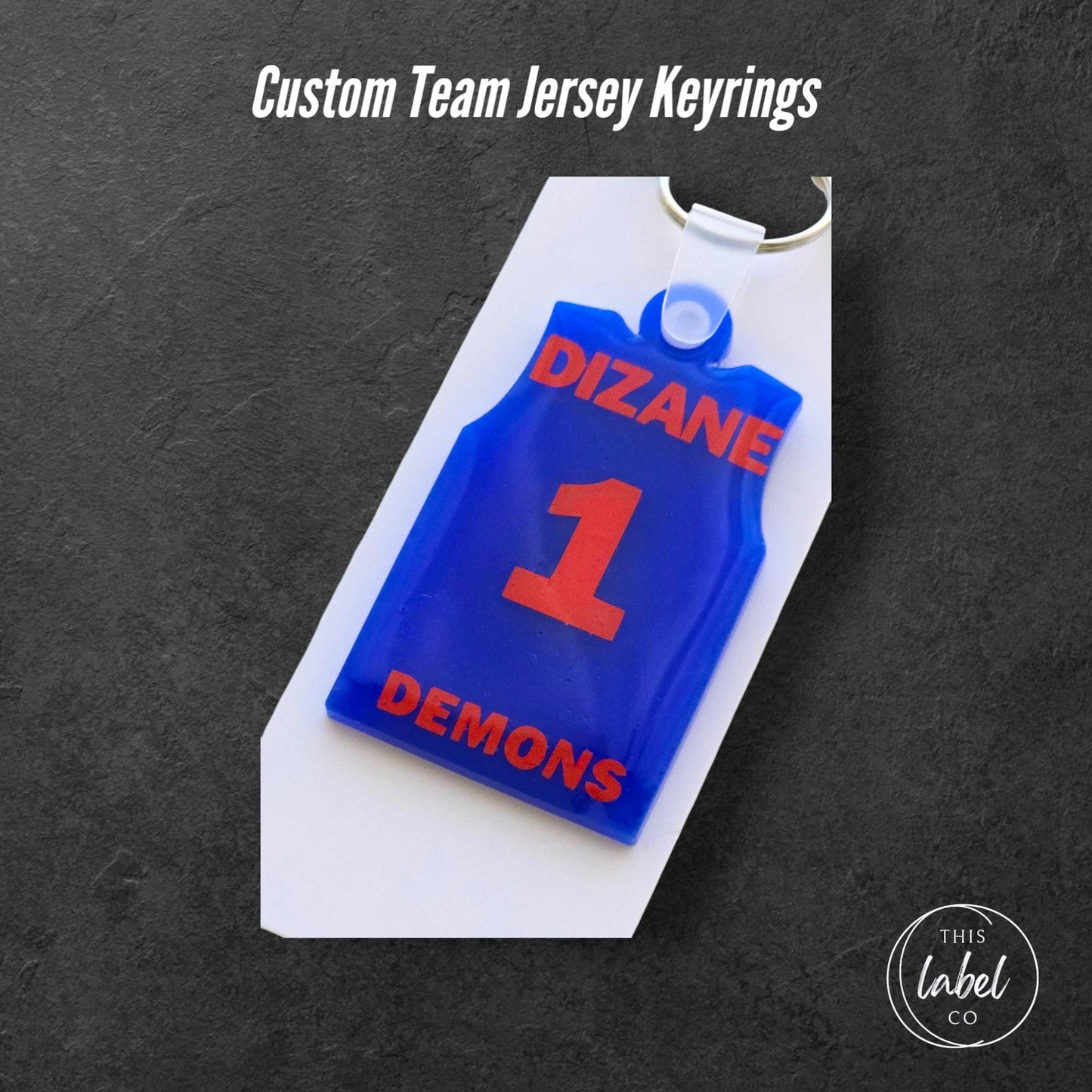 Custom Team Sports Jersey Keyrings | Sports Team Gifts | Jersey Keyrings