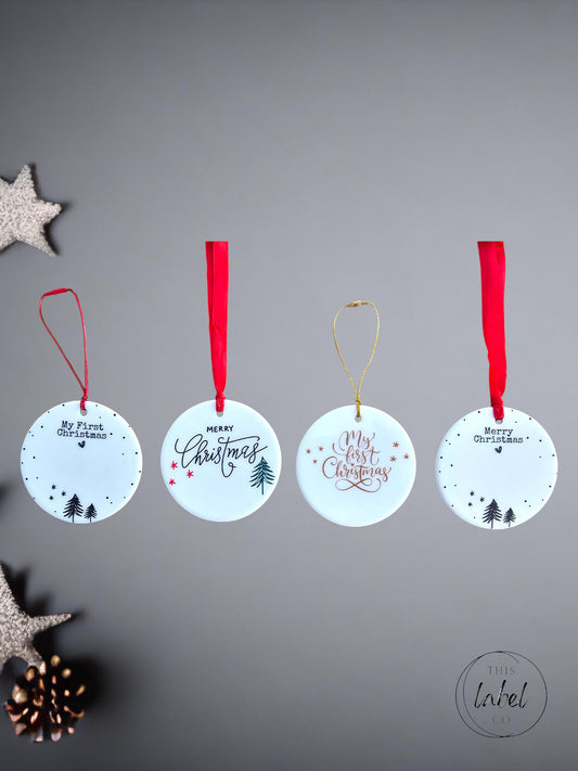 Porcelain Christmas Ornament - Personalised | Custom Christmas Ornament | Stunning Ornament