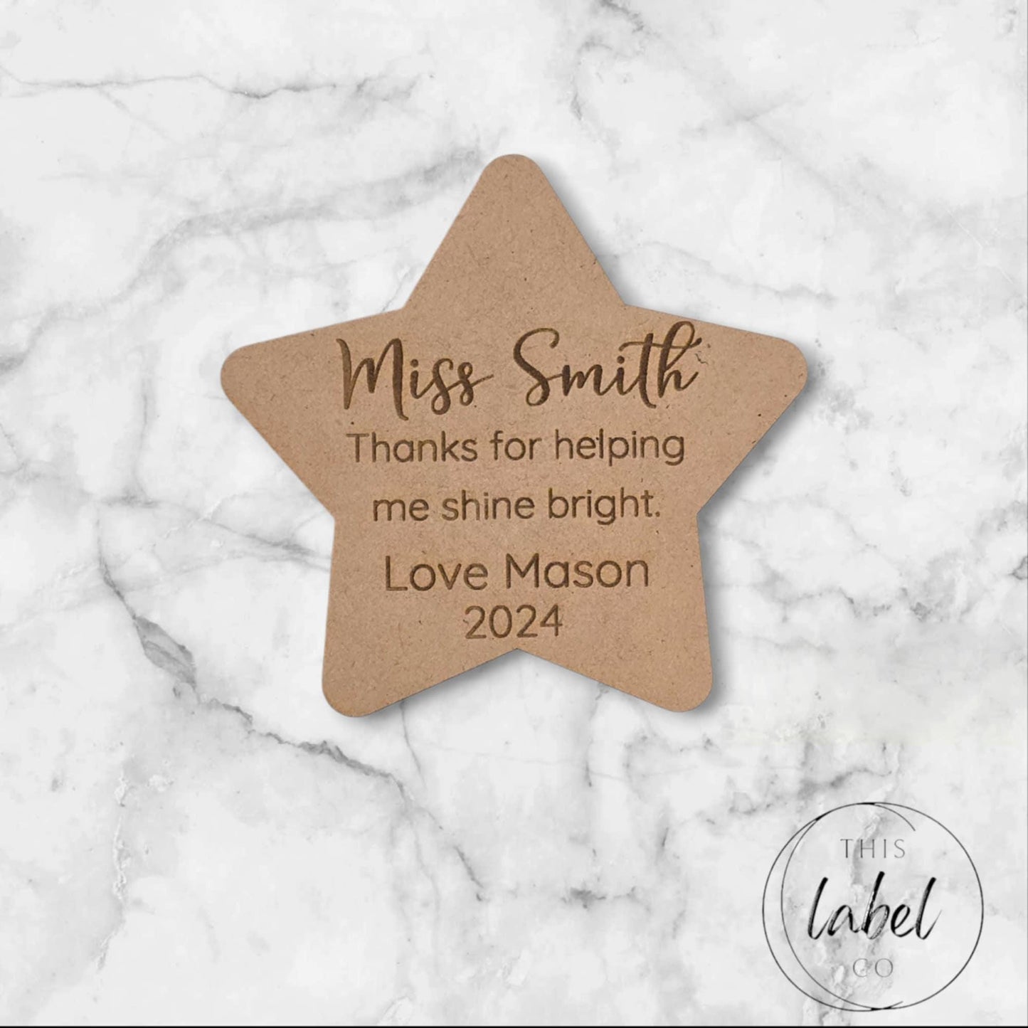 Teacher Gifts - Personalised | Bee Magnet | Star Magnet | Puzzle Piece Magnet