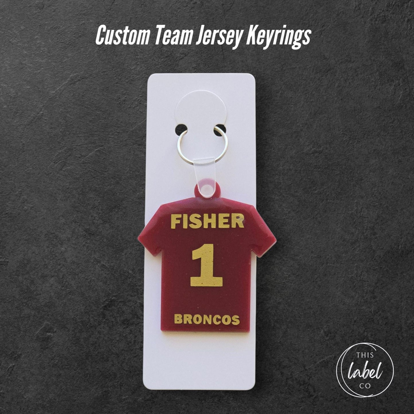 Custom Team Sports Jersey Keyrings | Sports Team Gifts | Jersey Keyrings