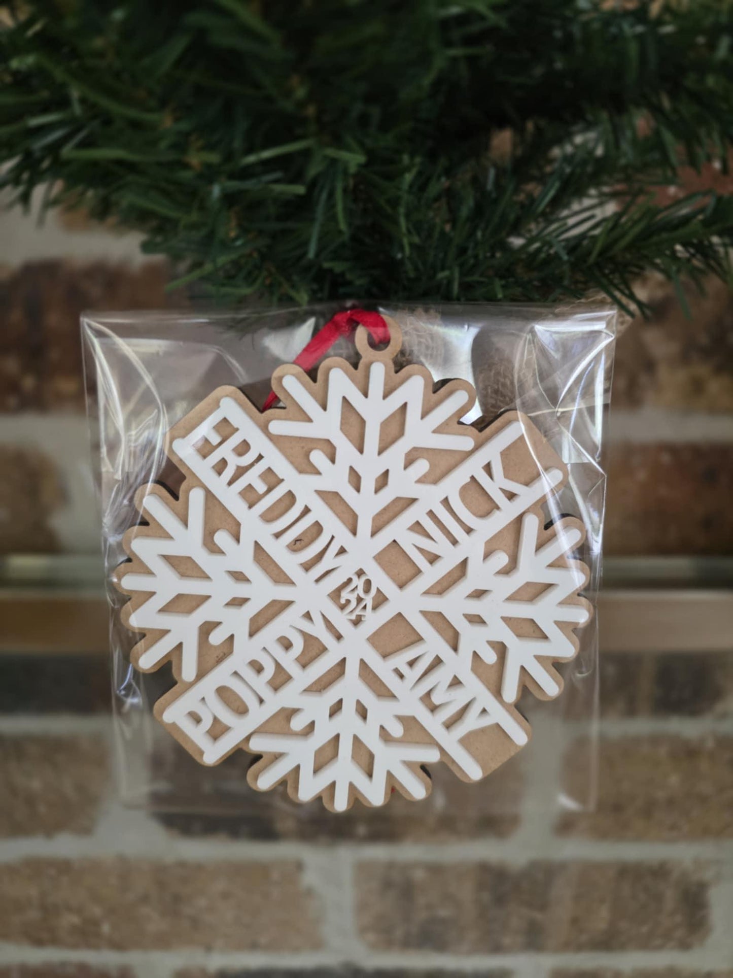 Personalised Snowflake Family Names Ornament | Family Christmas Ornament | Christmas Gift Tag | Family Tradition