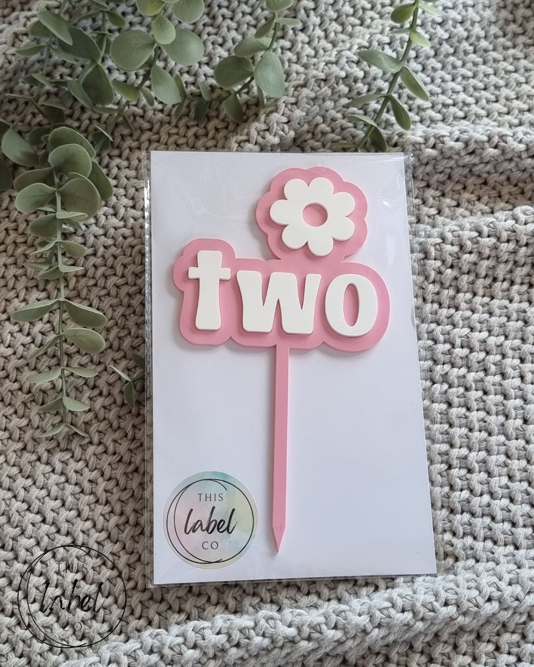 Acrylic Flower Cake Topper | Birthday Cake Topper | One | Two| Three | Four | Birthday Cake