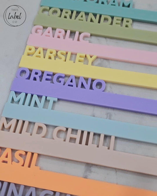 Acrylic Herb & Vegetable Garden Markers – Durable, Customisable Plant Labels