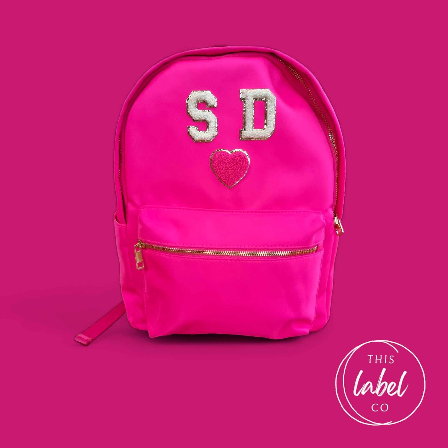 Nylon Backpack | Chenille Patch Backpack | Kids Backpack | Customisable