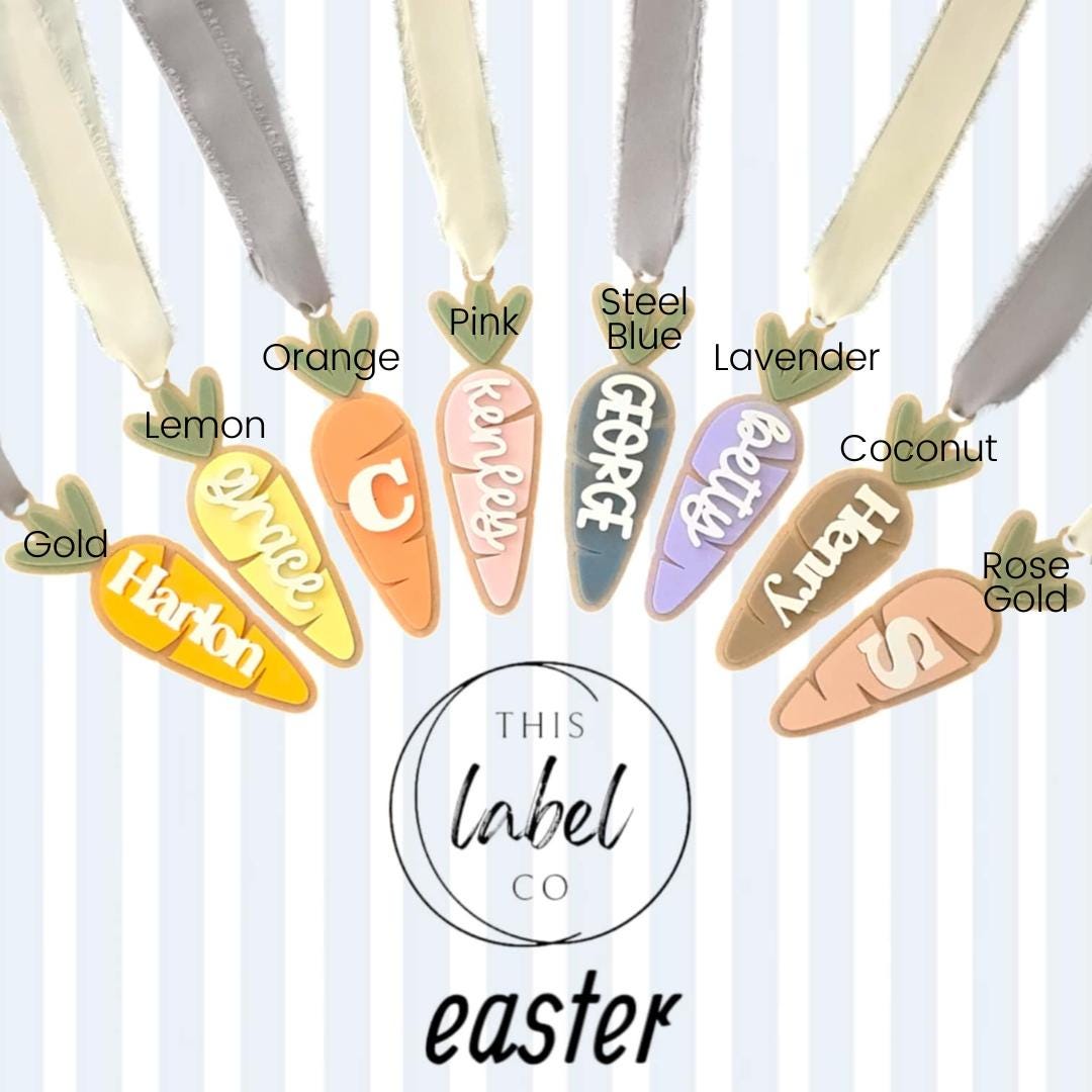 Easter Carrot Tags | Easte Gift Tag | Custom Easter Gift Tag