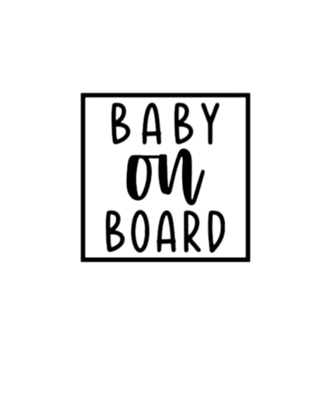 Baby On Board Decals