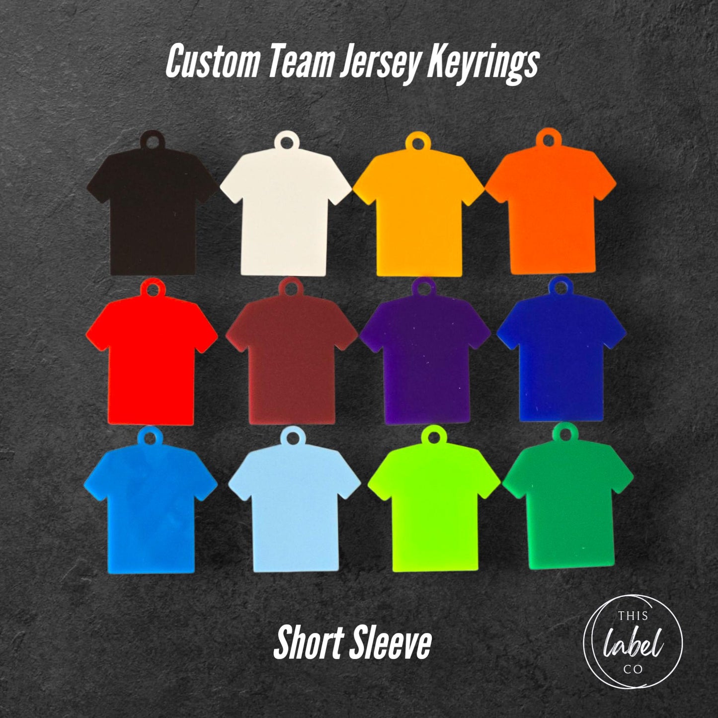 Custom Team Sports Jersey Keyrings | Sports Team Gifts | Jersey Keyrings
