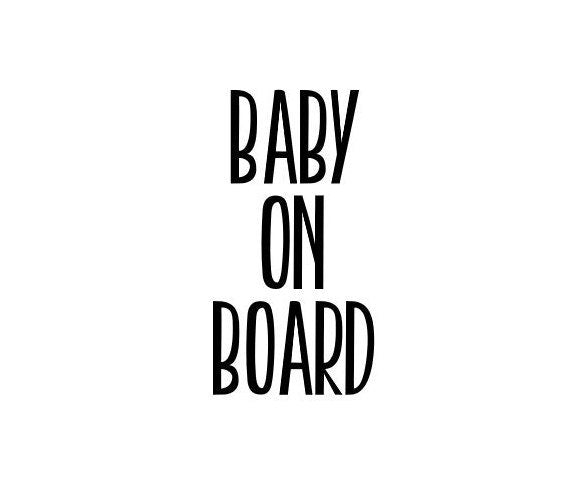 Baby On Board Decals -Large