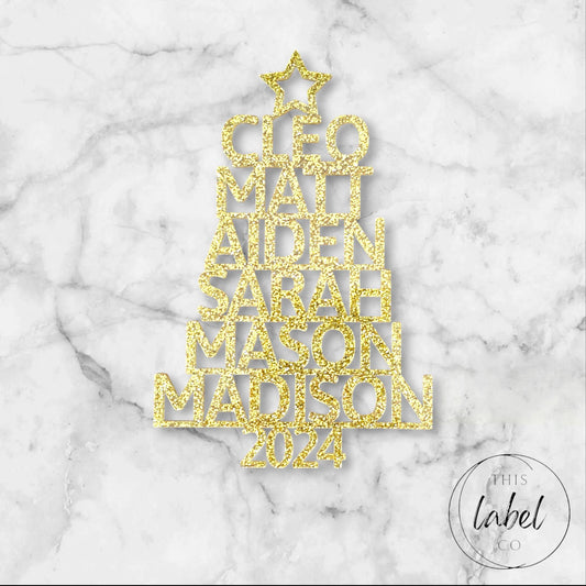Family Names Christmas Ornament | Custom Family Tree Decoration | Family Tree
