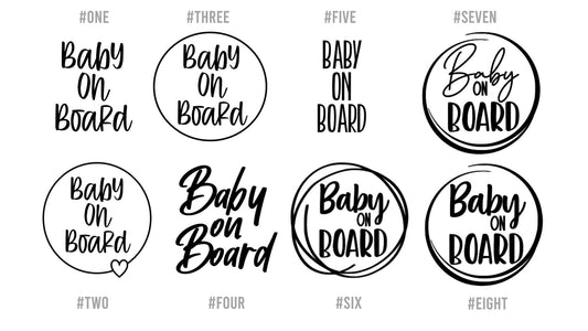 Baby On Board Decals -Large