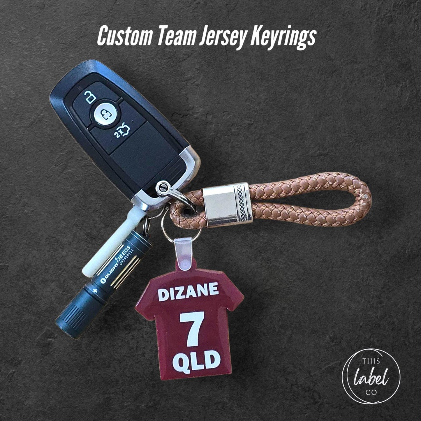 Custom Team Sports Jersey Keyrings | Sports Team Gifts | Jersey Keyrings