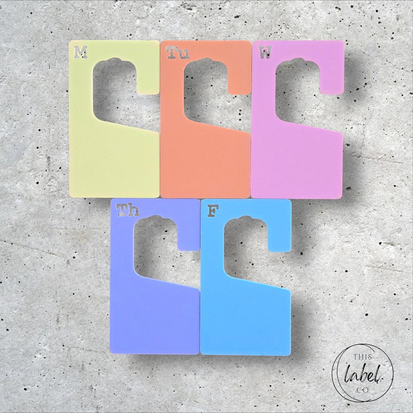 Day of the Week Clothing Dividers | Kids Closet Dividers | Adult Clothing Dividers | Closet Organisation | Wardrobe Organisation
