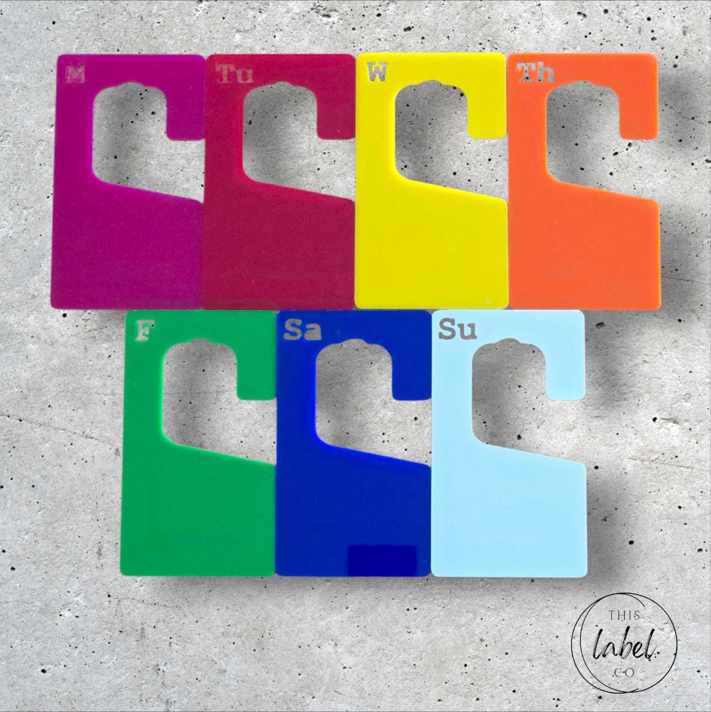 Day of the Week Clothing Dividers | Kids Closet Dividers | Adult Clothing Dividers | Closet Organisation | Wardrobe Organisation