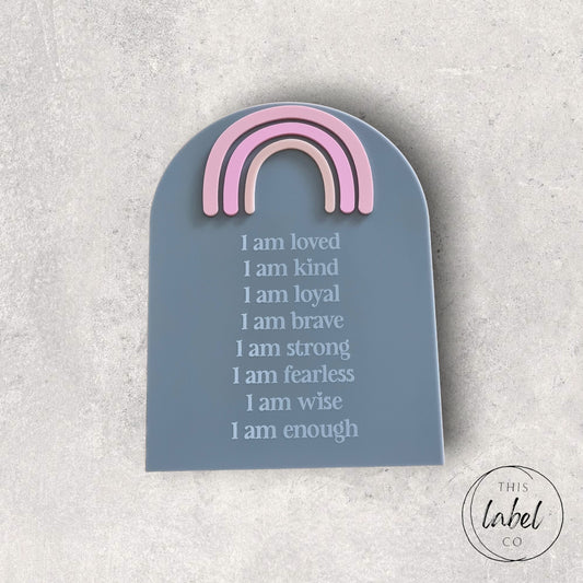 Affirmation Boards Rainbow | Daily Affirmation Boards |Kids Room Affirmations